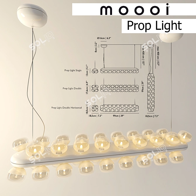 Moooi Prop Light: Captivating Closeup Illumination 3D model image 1