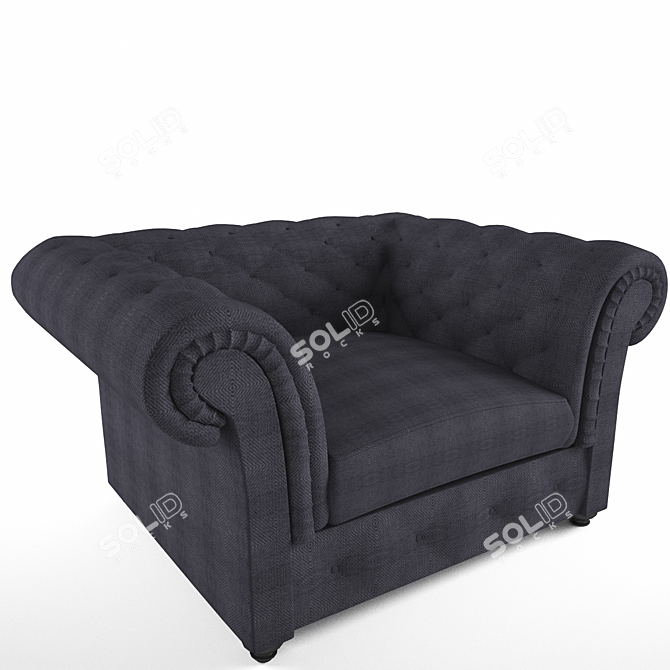 Branagh Luxury Armchair 3D model image 1