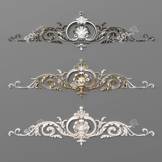 Decorative Element: FBX + OBJ 3D model image 1