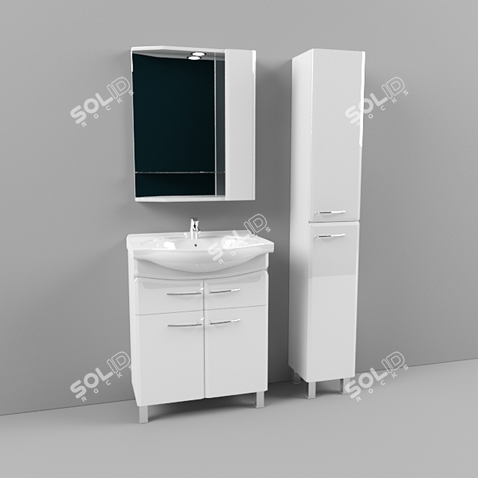 Aqualife Bologna: Uncovered Glass Sanitaryware 3D model image 1