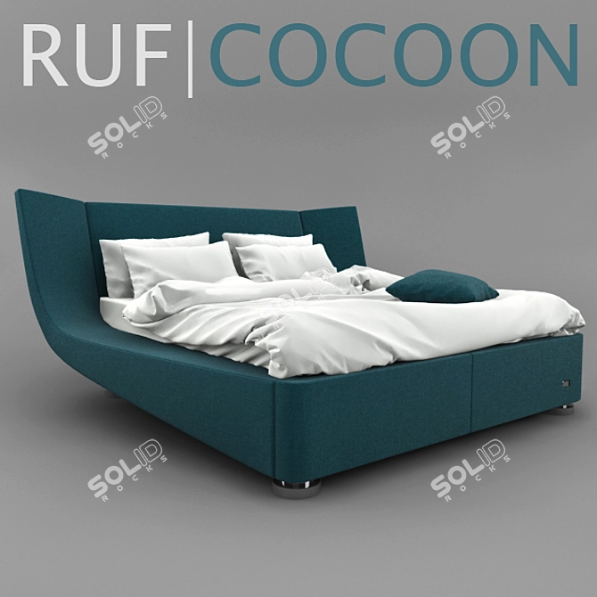 RUF|COCOON Bed: Cozy and Stylish 3D model image 1
