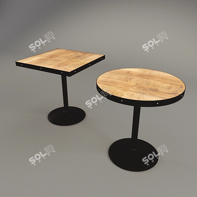 Versatile Bar Table - 75cm Height 3D model image 1