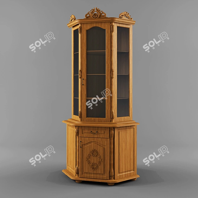 Modern Corner Cabinet 3D model image 1
