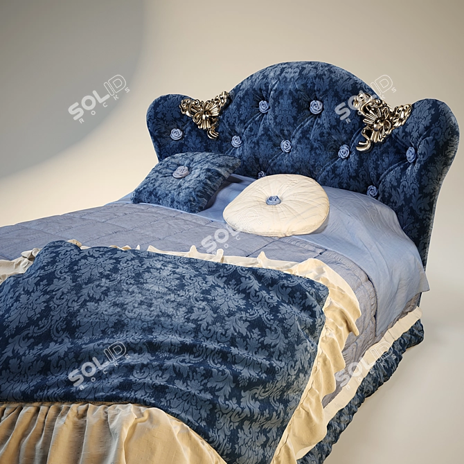 VOLPI Mafalda Bed Set: Stylish Comfort 3D model image 3
