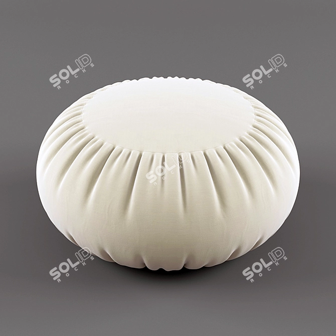 Round Puff Ottoman 3D model image 1