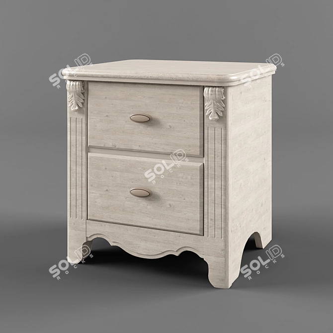 Title: Compact Bedside Storage Solution 3D model image 1