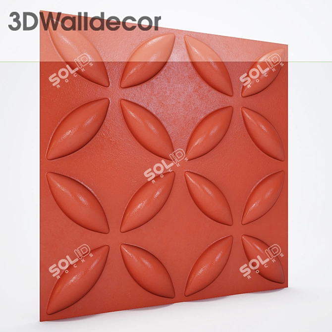 Bloom 3D Wall Decor: Stunning Design 3D model image 2