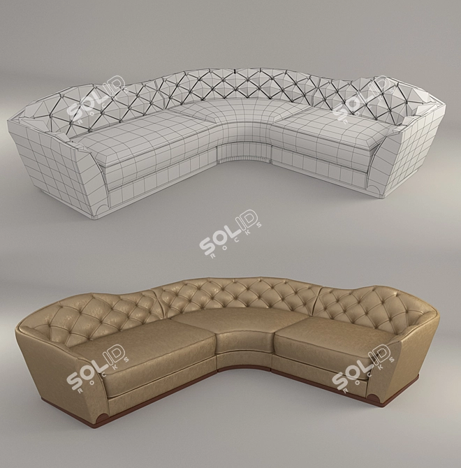 Elegant Longhi Grace Sofa 3D model image 1