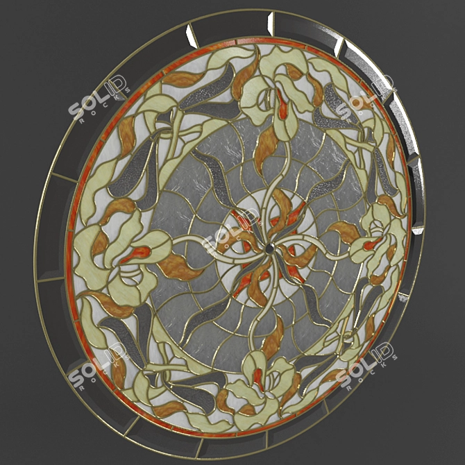 Classic Tiffany Stained Glass 3D model image 1
