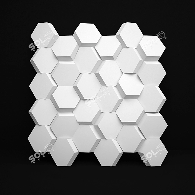 Title: Sculpted Seamless 3D Panel 3D model image 1