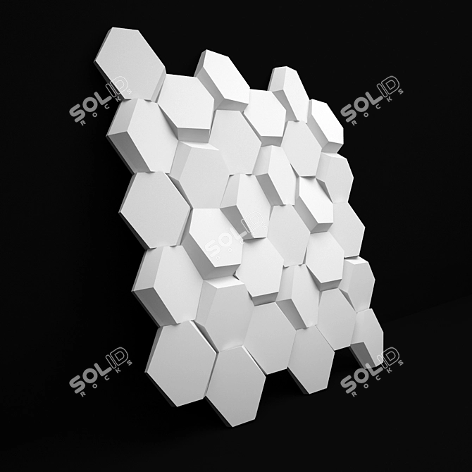 Title: Sculpted Seamless 3D Panel 3D model image 2