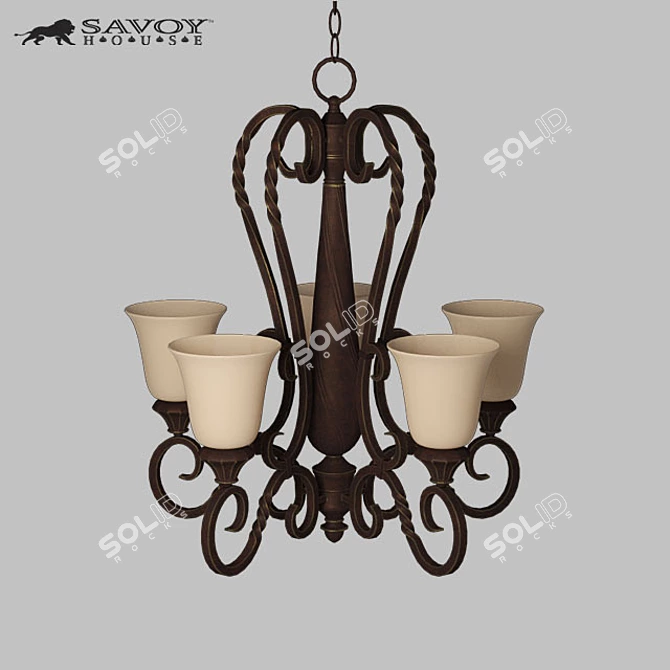 Savoy House Bellingham Chandelier 3D model image 1