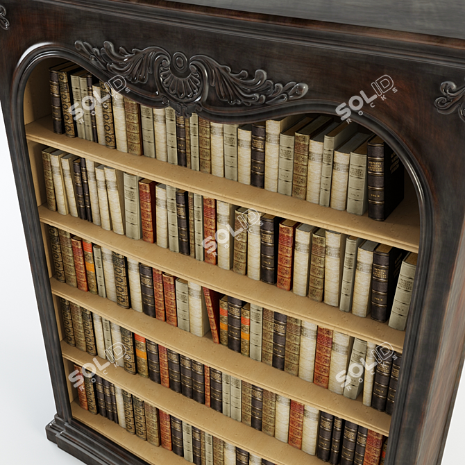 Vintage Bookshelf Bundle - CHELINI art.2129 3D model image 2