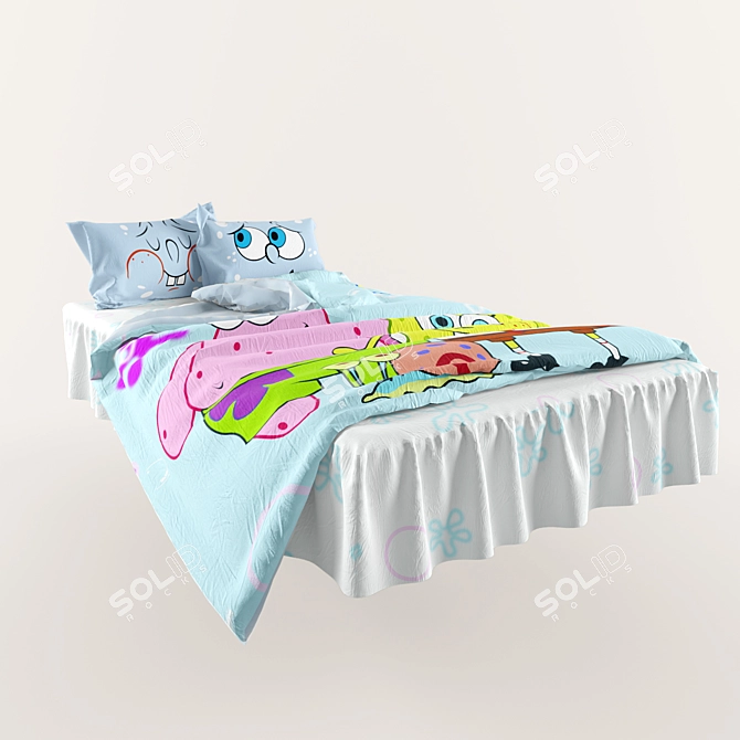 Sweet Dreams Kids Bedding 3D model image 1