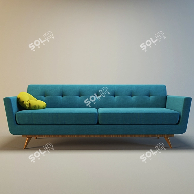 Sleek and Stylish Nixon Sofa 3D model image 1