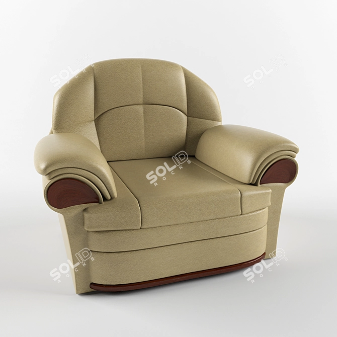 Crown 12 Armchair: Elegant Design 3D model image 2