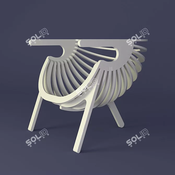 Modern Frame Chair 3D model image 1
