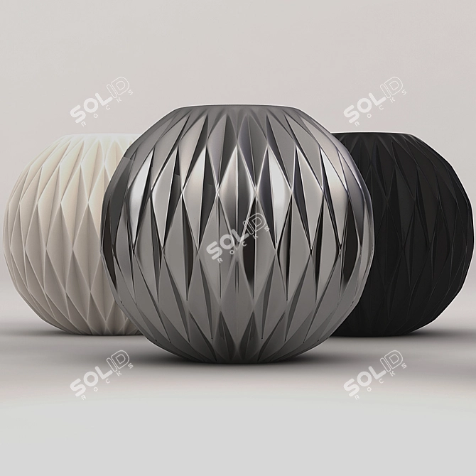 Thomas Modernist Honeycomb Porcelain Vase 3D model image 1