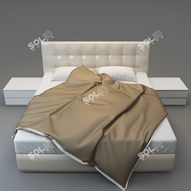 FIMES Double Soft Bed 3D model image 1