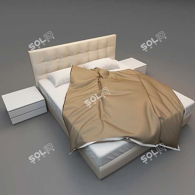 FIMES Double Soft Bed 3D model image 2