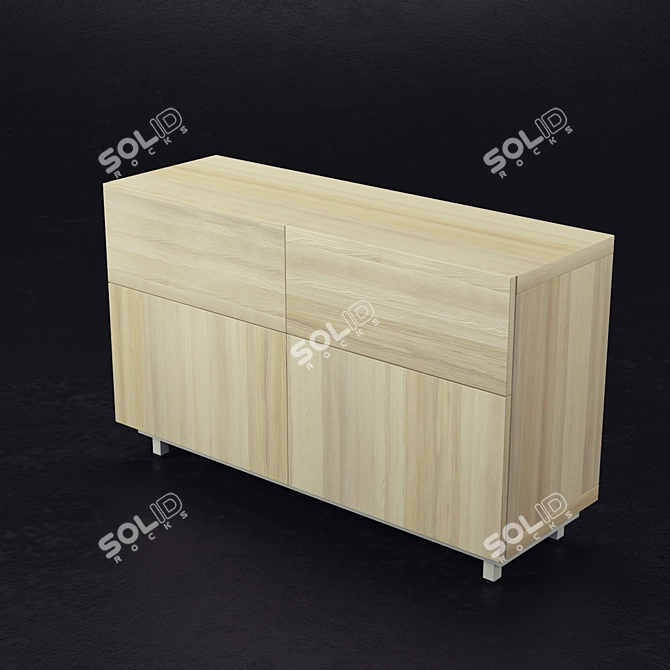 Compact Storage Solution: Ikea Besto 3D model image 3