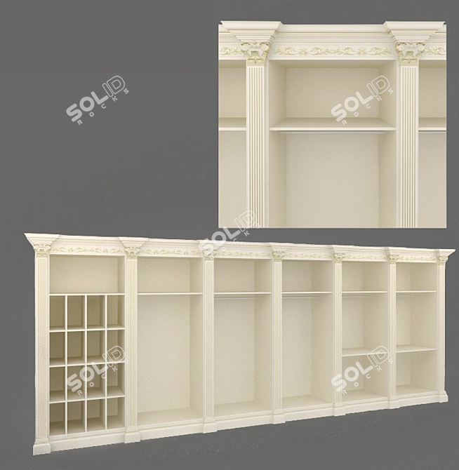 Faoma President Dressing: Luxury Storage Solution 3D model image 1