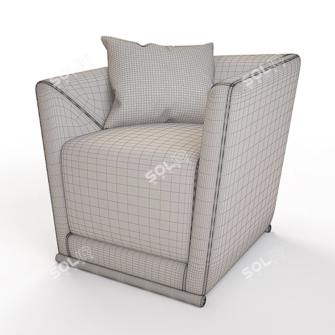 Elegant Perseus Armchair 3D model image 2