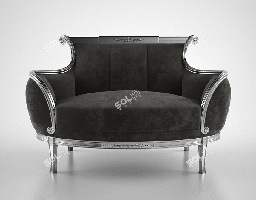 Silver Leaf Armchair: Cornelio Capellini 3D model image 1