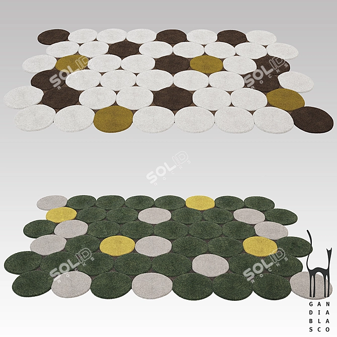 Title: Gan Circulos Rug: Exceptional Design 3D model image 1