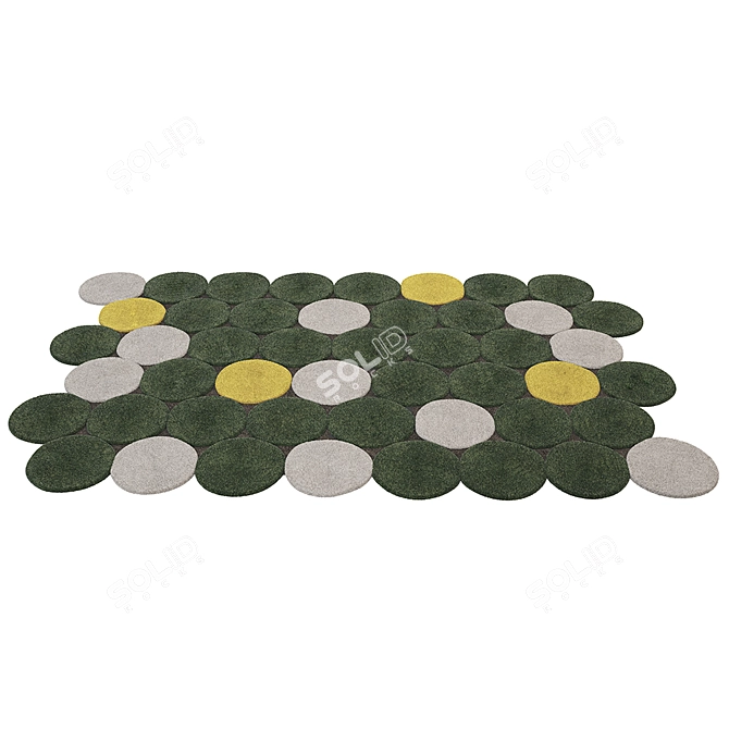 Title: Gan Circulos Rug: Exceptional Design 3D model image 3