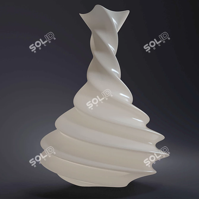 Elegant Twist: Vase with a Twist 3D model image 2