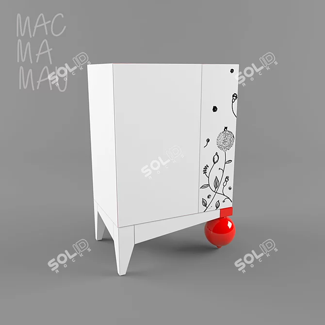 Elegant Lautrec Little Cabinet 3D model image 1