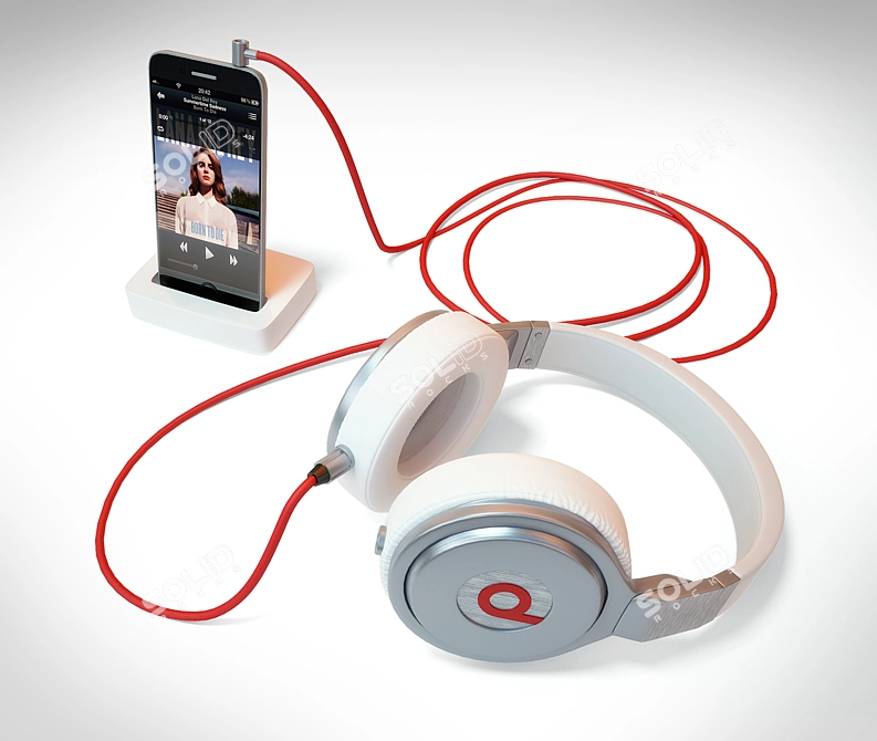 Title: Beats Headphones for iPhone 3D model image 1