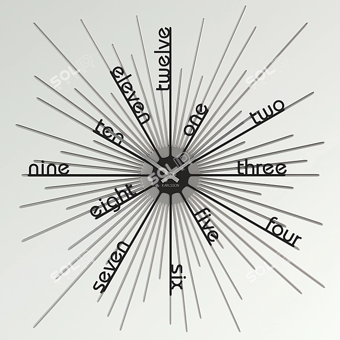 Modern Minimalist Wall Clock 3D model image 1