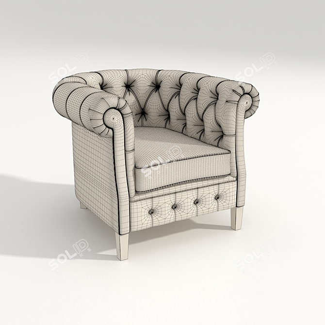 Modern Selva Chair 1443 - Includes Texture 3D model image 2