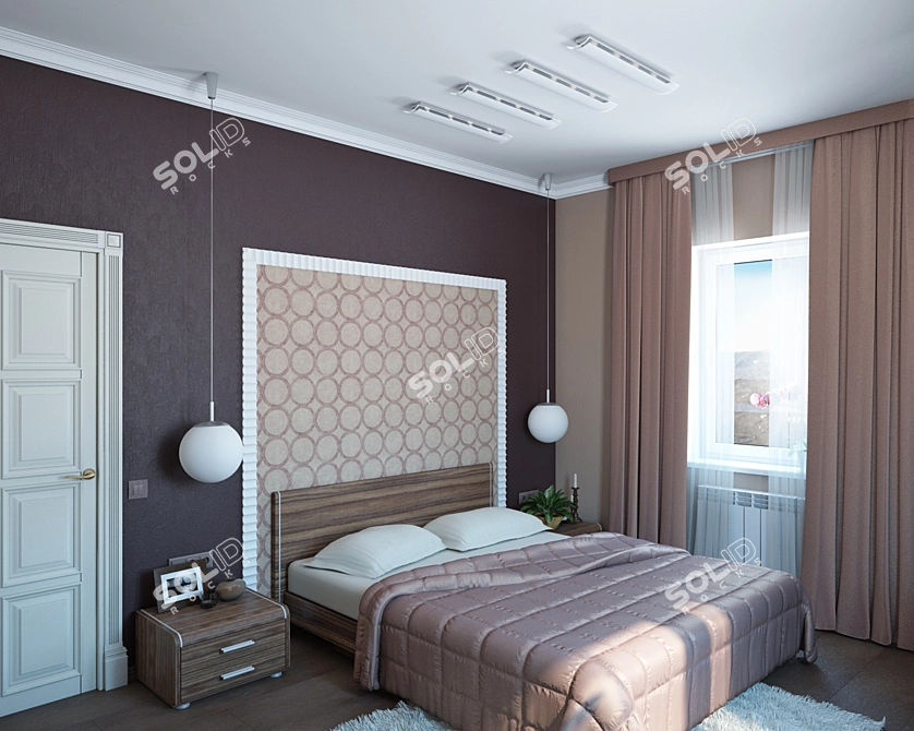 Elegant Parra Leggero Bedroom 3D model image 2