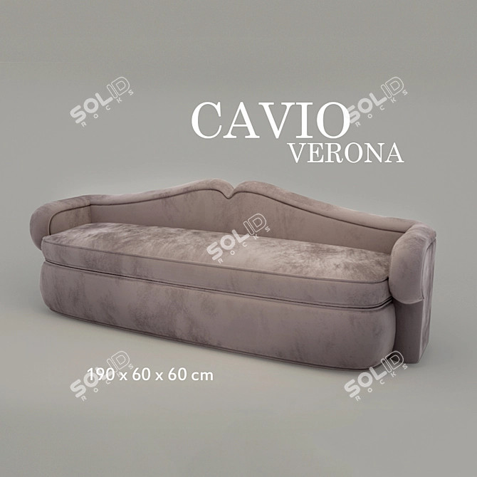 Modern Verona Banquette - Cavio 3D model image 1