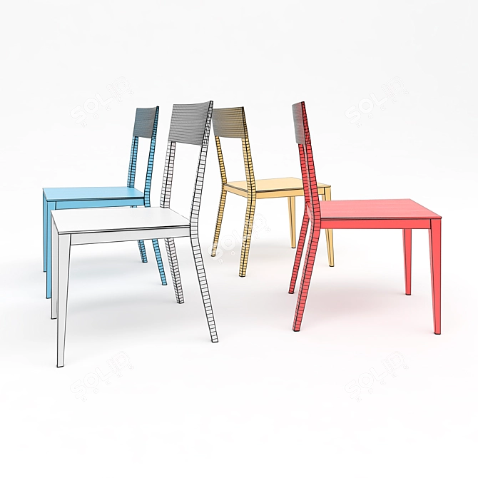 ALF KARINA Chair: Contemporary Elegance 3D model image 2