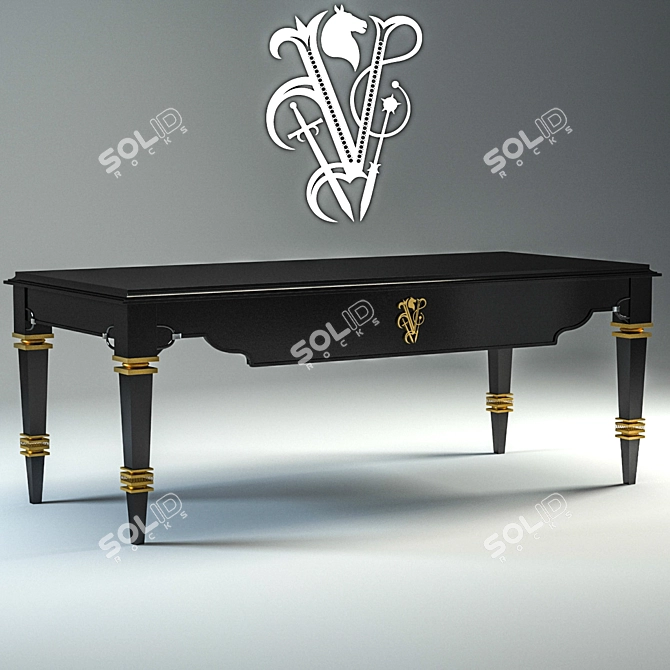 Elegant Visionnaire Desk: 1200x1200 Pix 3D model image 1