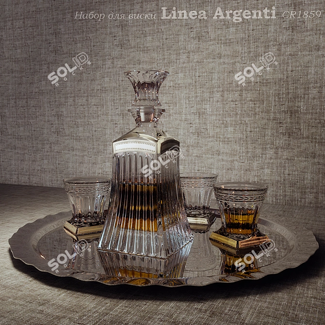 Elegant Whiskey Gift Set: Linea Argenti CR1859 3D model image 1