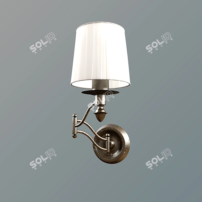 Vintage Inspired Sconce with Horn 3D model image 1