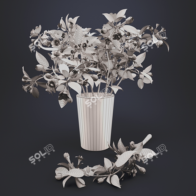 Apple Blossom Bouquet 3D model image 2