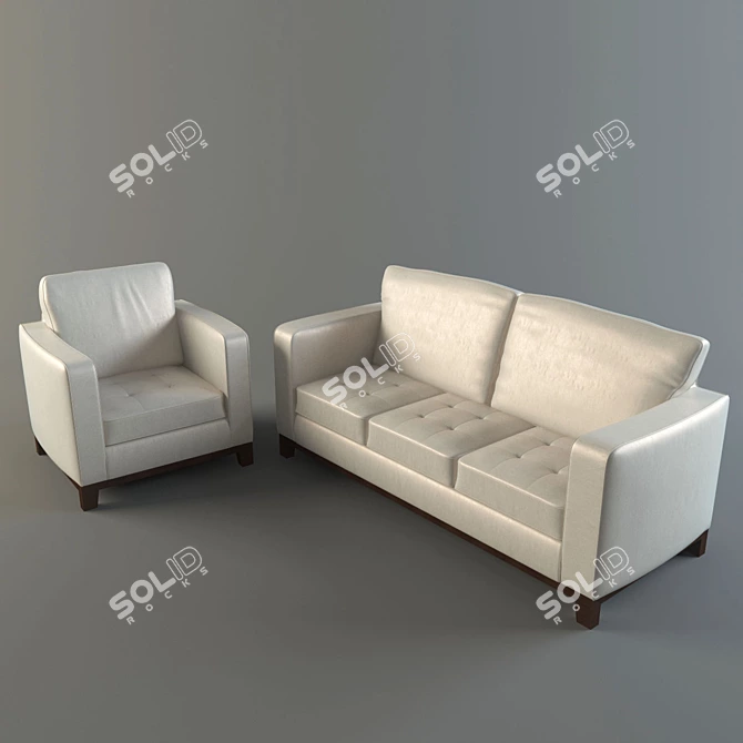 Palladio Sofa: Luxurious Comfort for Your Living Space 3D model image 1