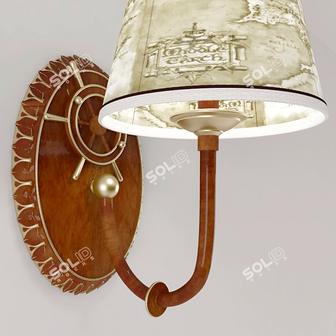 Nautical Style Wall Sconce 3D model image 2