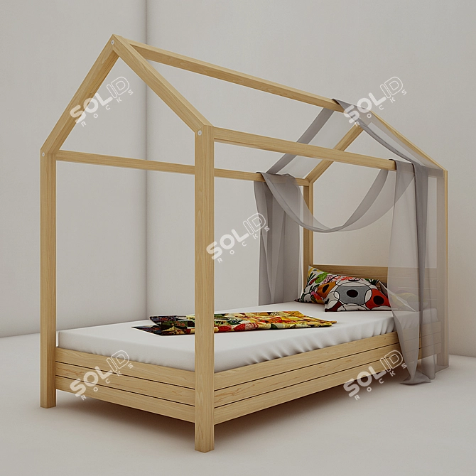 Comfort Kids Bed 3D model image 1