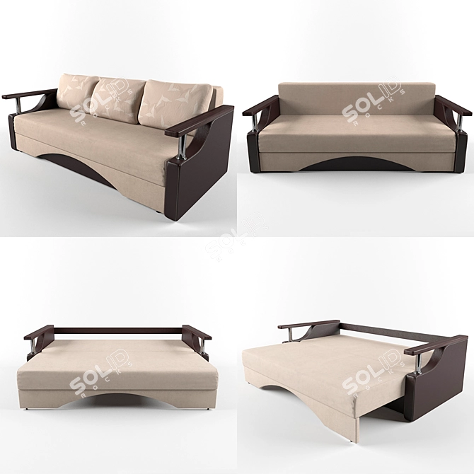 Catherine: Transformable Sofa of Ukraine 3D model image 2