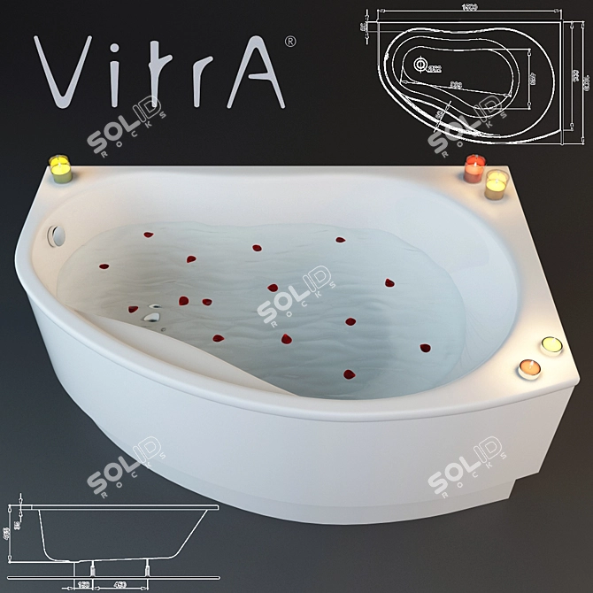 IFO Rattvik BA20150000: Luxurious Acrylic Bathtub 3D model image 1