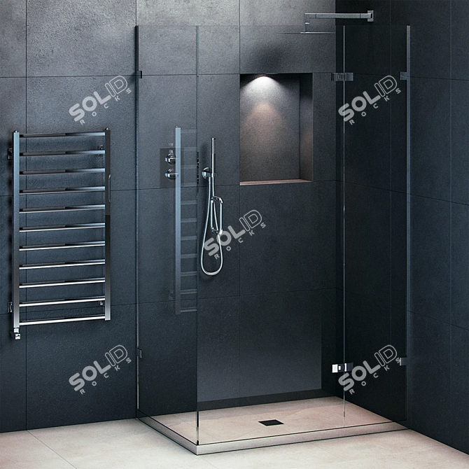 Luxury Portofino Shower Enclosure 3D model image 1