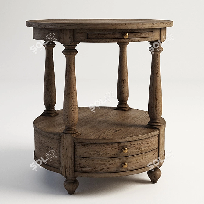 Elegant Stanley Side Table - Gramercy Home 3D model image 1