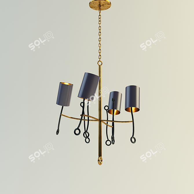 Ethereal Glow Chandelier 3D model image 2